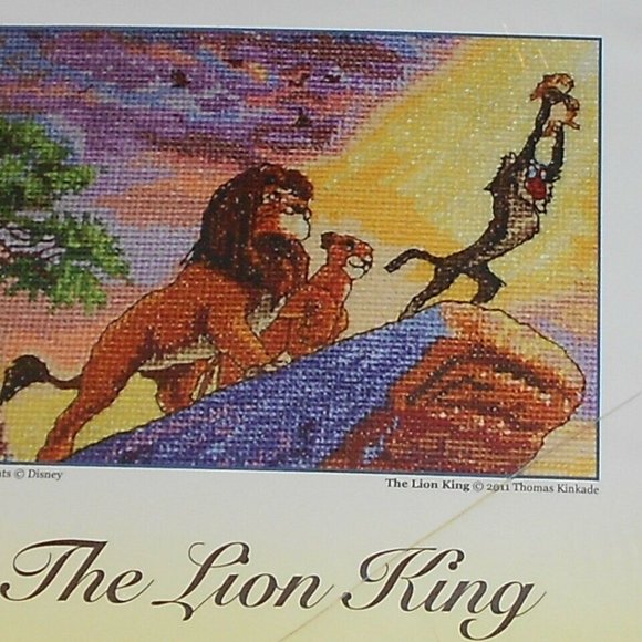 Disney Kinkade Lion King Cross Stitch Pattern 5x7 - Picture 1 of 2